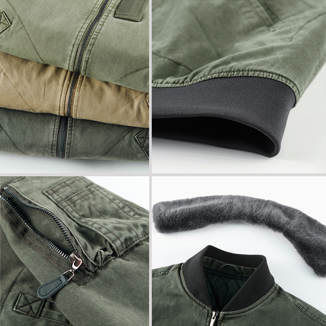 Heren Bomberjack – Warme Voering – Met Zakken – Voor Koude Dagen