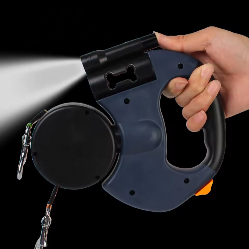PawSync Duo - LED Intrekbare Hondenriem