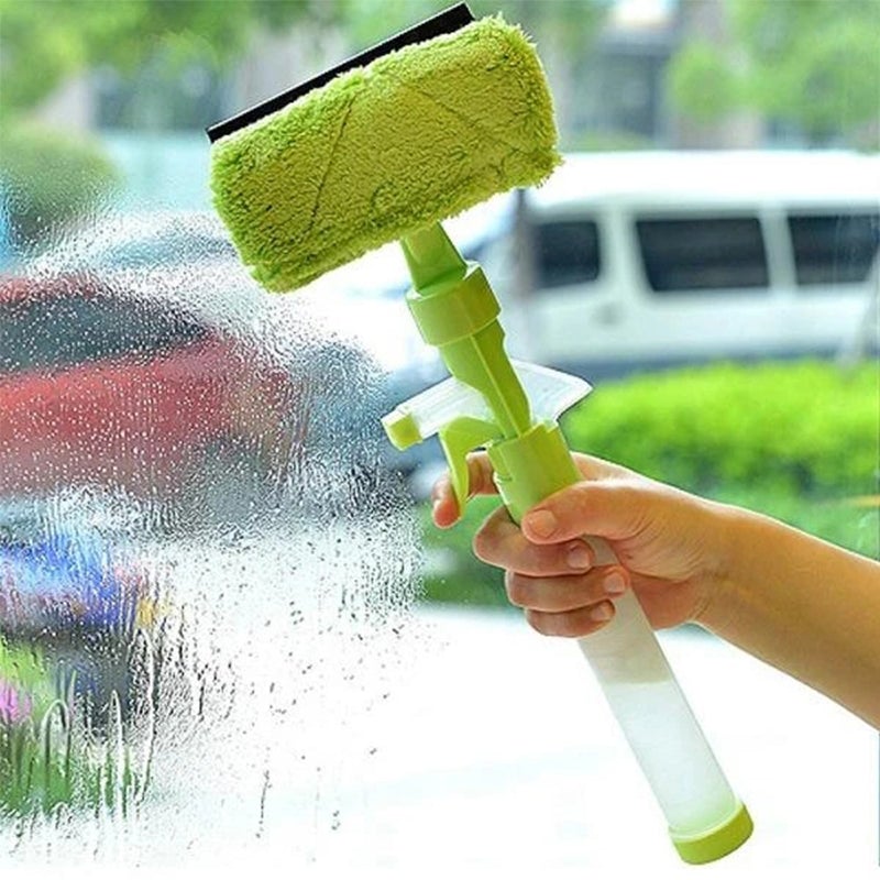 3-in-1 raamreinigingsgereedschap – met sproeifunctie, doek en wisser – voor ramen