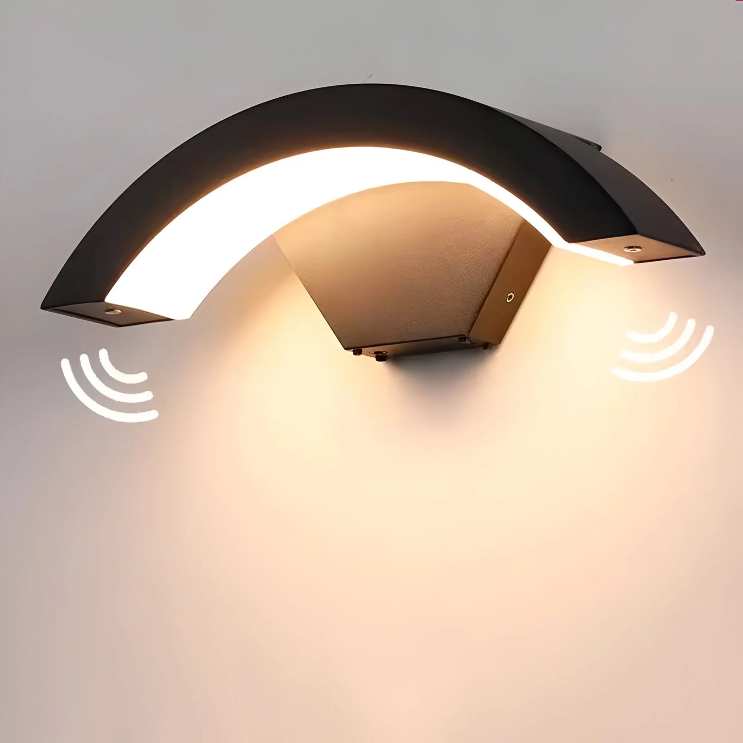 Wandlamp – LED verlichting – Moderne boogvorm – Voor buiten of tuin