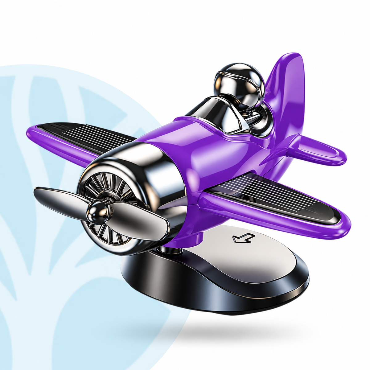 Fittershape Solar Vliegtuig Ornament – met draaiende propeller