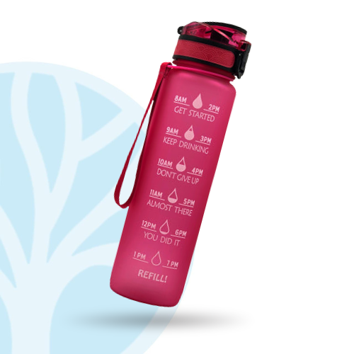 Waterfles – Met Tijden – Voor Hydratatie & Gezondheid