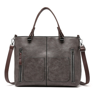 Handtas Vegan Leder – Verstelbare Schouderriem – Twee Ritsvakken – Unisex