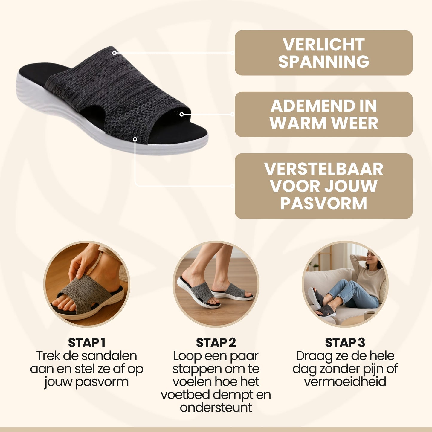 SoftWalk Sandalen | Orthopedisch Comfort – Voor Gevoelige Voeten