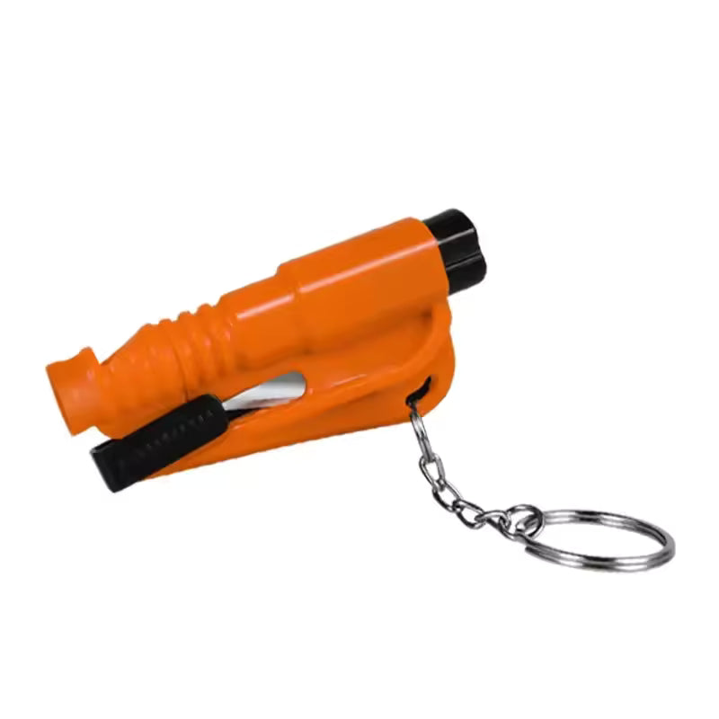 3-in-1 noodhamer sleutelhanger – veiligheidshamer, gordelsnijder, ruitverbreker – voor voertuigen