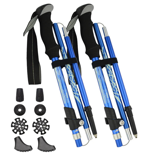 Wandelstokken – Verstelbaar – Met Antislip Grepen – Voor Wandelen en Trekking