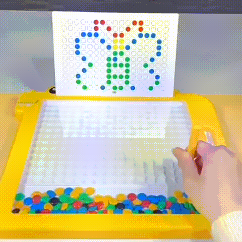 Educatief Speelbord – Kleur en Vorm Puzzel – Voor Kinderen – Met Kleurige Perlen