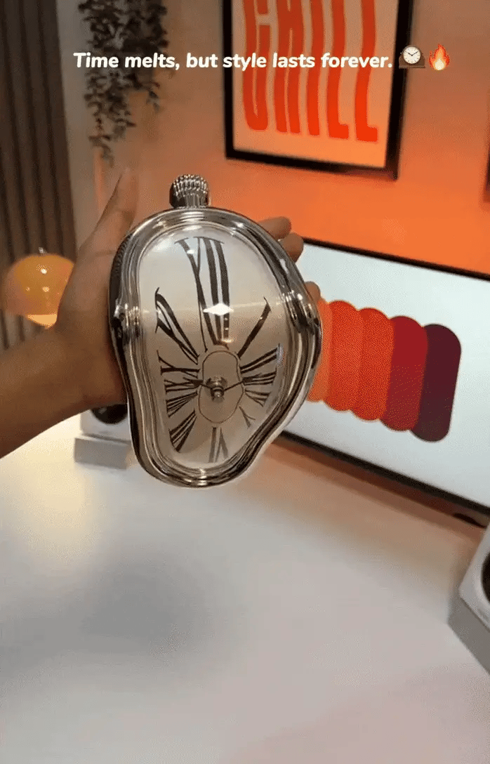 Klok – Moderne designklok – Vervormd ontwerp – Voor decoratie