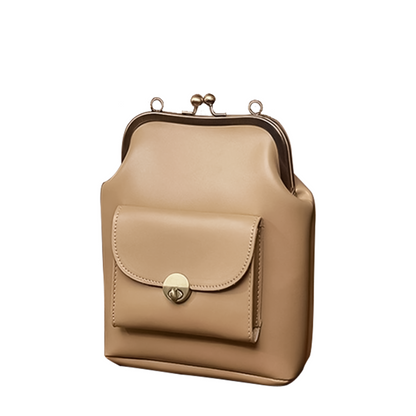 Rugtas – Vintage Kissing Lock – Voor Dames – Compact Formaat
