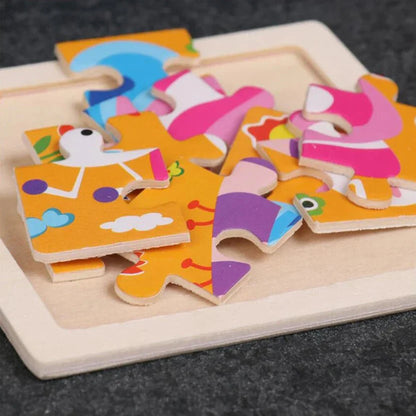 Houten Dierenpuzzel voor Peuters – Educatief Speelgoed voor Vormherkenning