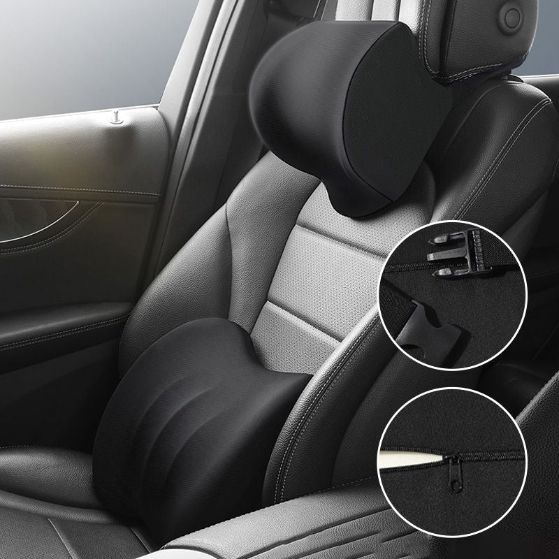 Auto Rug- en Neksteun Kussen – Verstelbaar – Comfortabel en Ondersteunend – Voor Autozitplaatsen