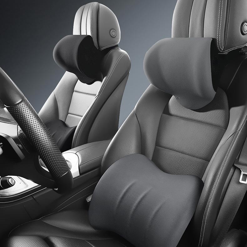 Auto Rug- en Neksteun Kussen – Verstelbaar – Comfortabel en Ondersteunend – Voor Autozitplaatsen
