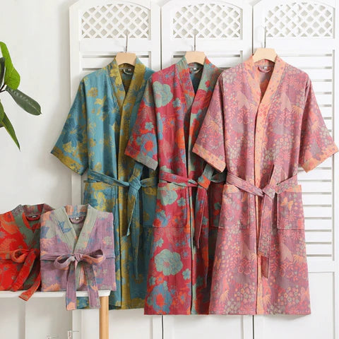 Badjas – Gebloemd – Zachte Stof – Voor Ontspanning en Comfort