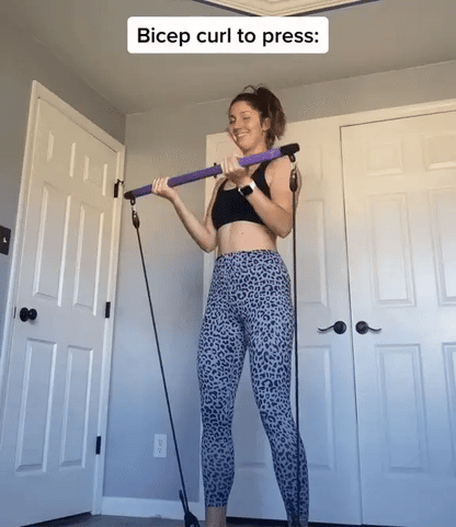 Fitness Weerstandsstok – Voor Thuisworkouts – Met Verstelbare Handvaten
