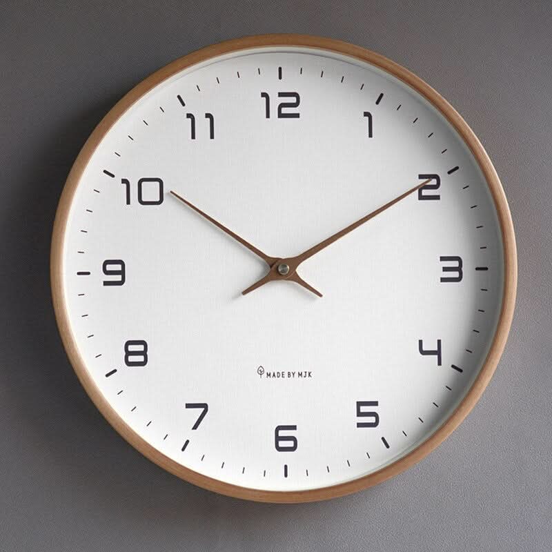 Wandklok – Minimalistisch Design – Grote Wijzerplaat – Voor Woonkamer