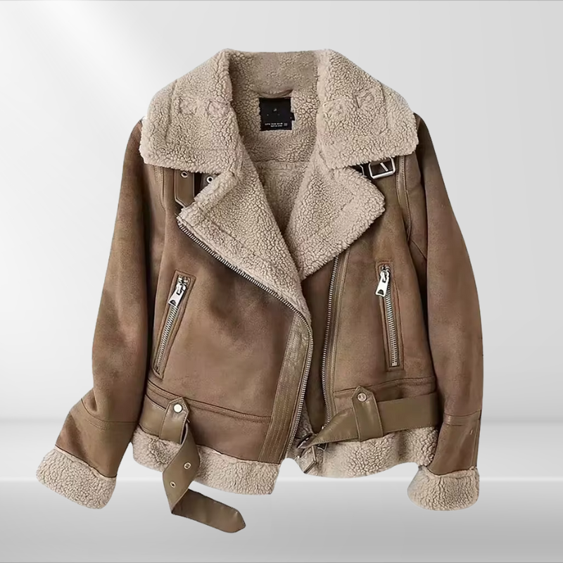 Shearling Jas – Rits – Zachte voering – Voor koud weer