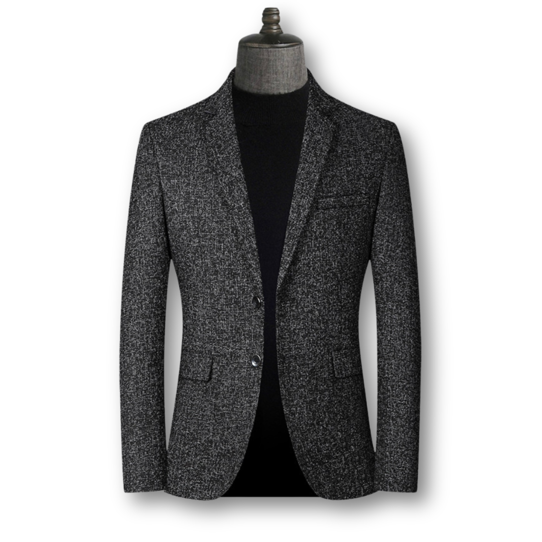 Heren Blazer – Klassieke Pasvorm – Tweed Stof – Voor Formele Gelegenheden