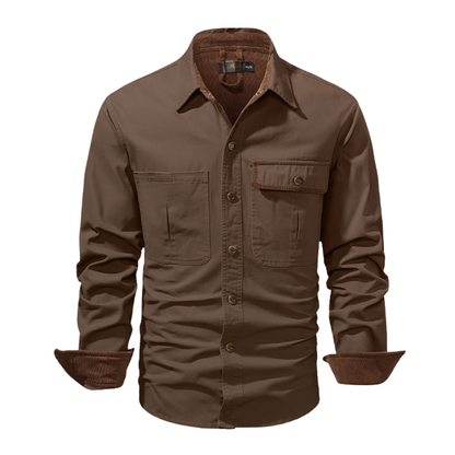 Heren Werkoverhemd – Stevig Katoen – Met Zakken – Voor Werk & Casual
