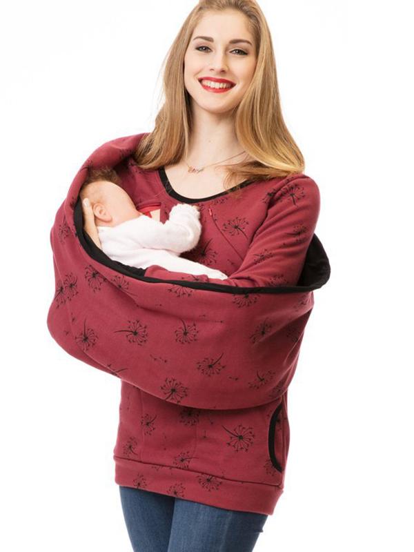 Dames Maternity Hoodie – Baby Draagfunctie – Zachte stof