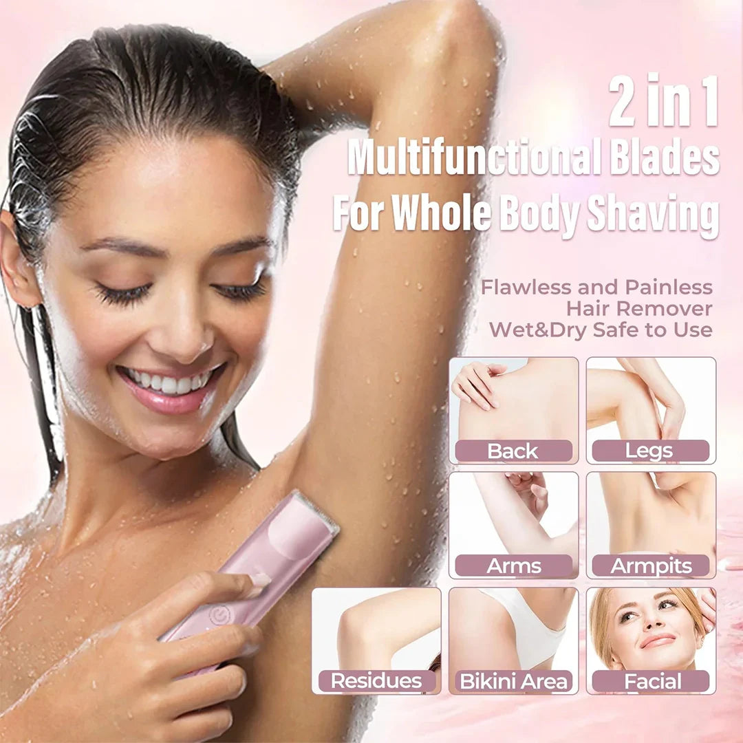 2-in-1 Pijnloze Bikini Haren Trimmer