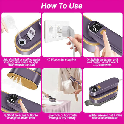 ProSteam 2-in-1 Stomer & Strijkijzer - Compact en Snelle Verwarming