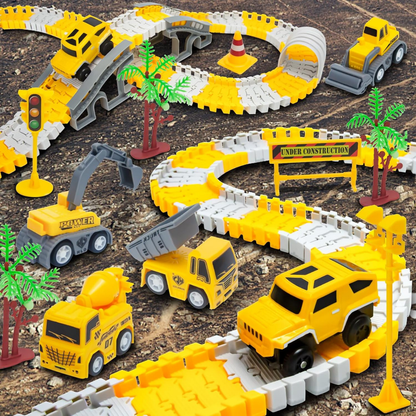 Bouw Speelgoedset – Verkeersbaan – Met Voertuigen – Voor Kinderen