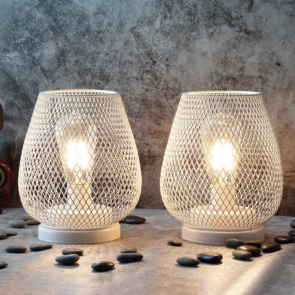 Industriële Tafellamp – Stalen Behuizing – Warm Licht – Voor Woonkamer of Werkruimte
