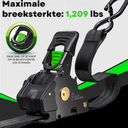 Verstelbare Spanbanden Set – Heavy Duty – Voor Lastenbeveiliging