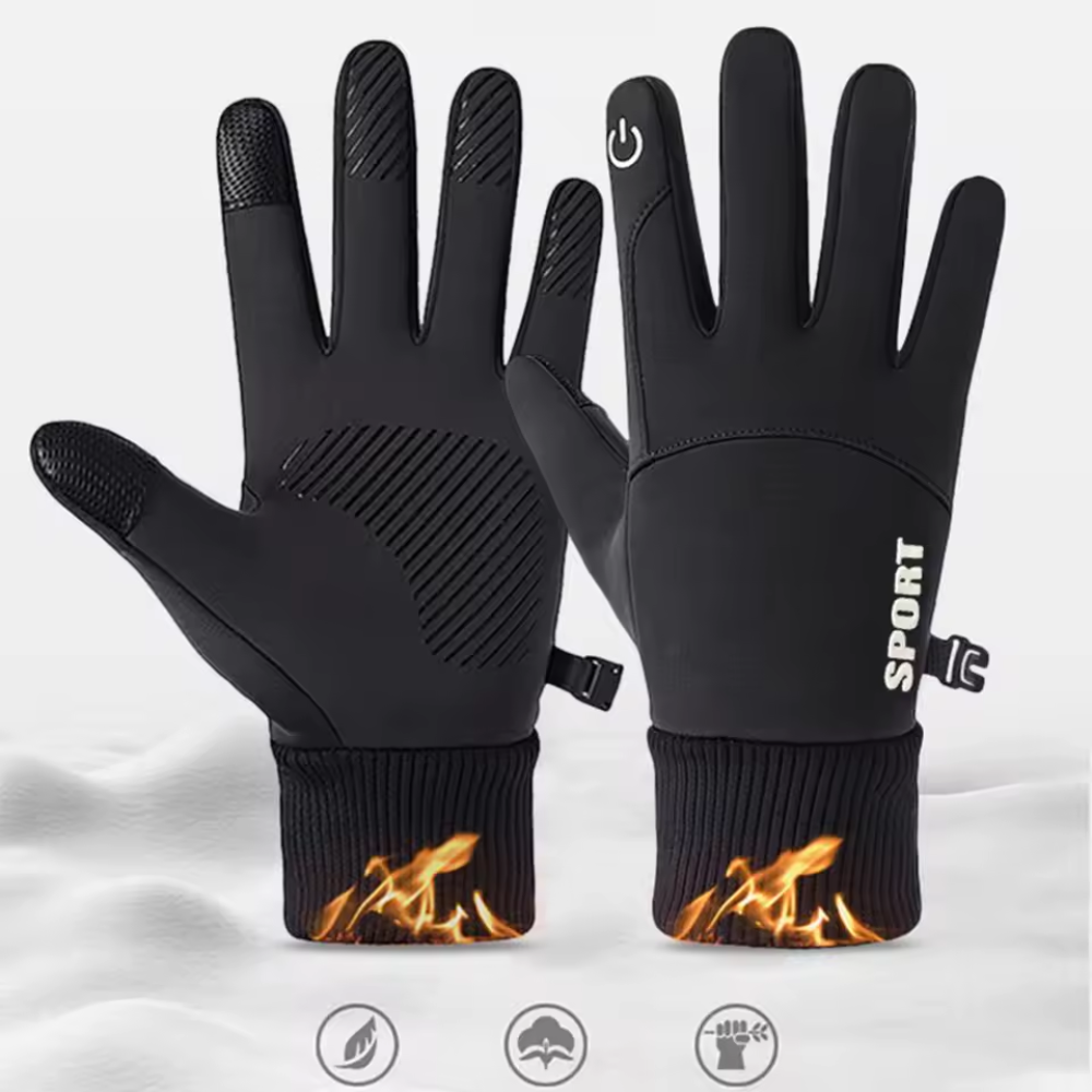 Verwarmde Herenhandschoenen – Touchscreen Vingertoppen – Antislip Grip