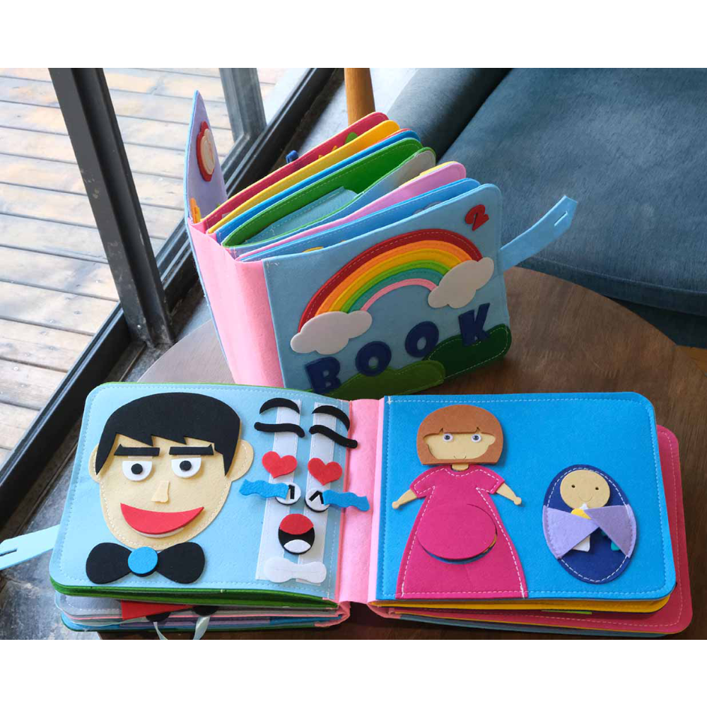 Felt Activity Boek – Interactief Leren – Voor Baby’s en Peuters