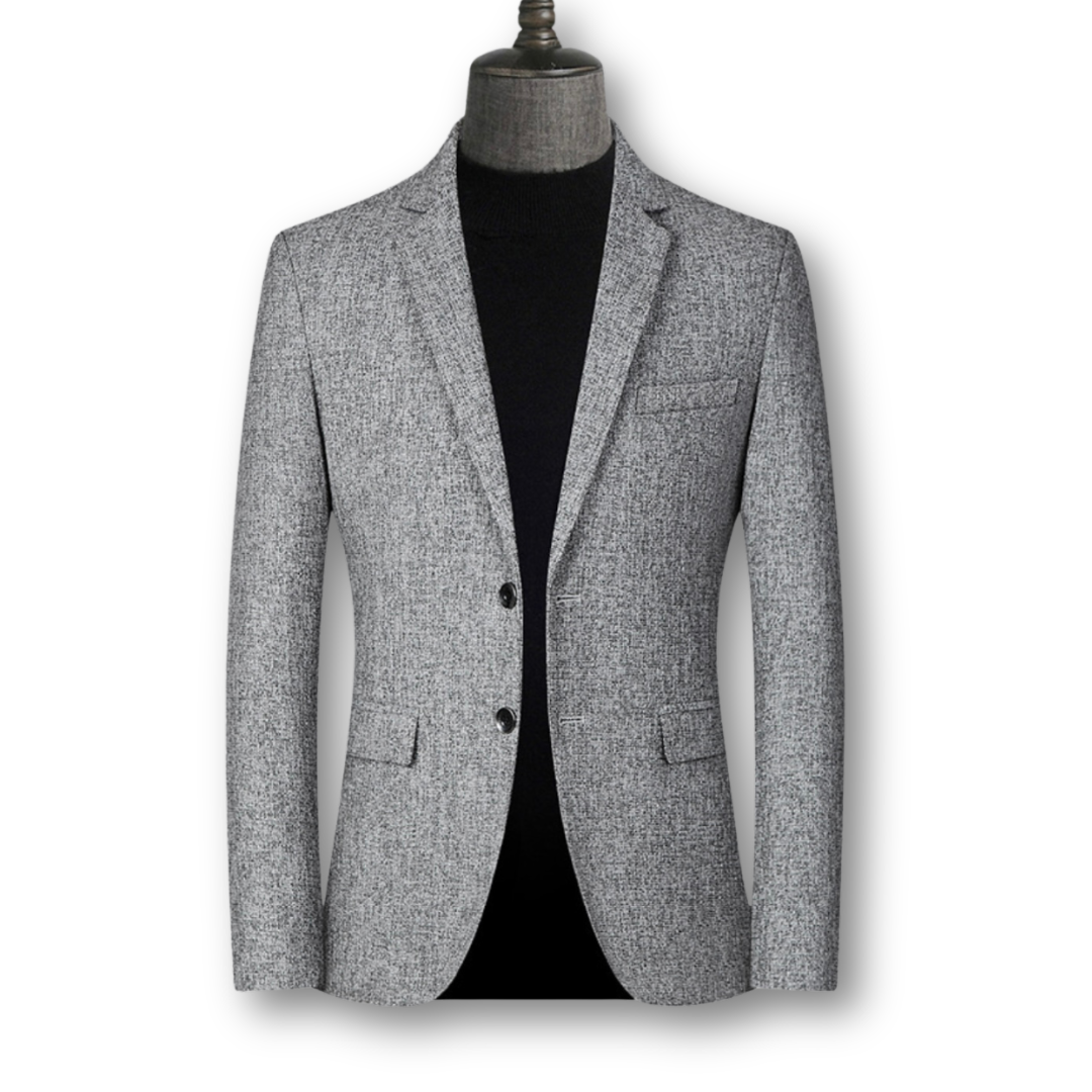 Heren Blazer – Klassieke Pasvorm – Tweed Stof – Voor Formele Gelegenheden