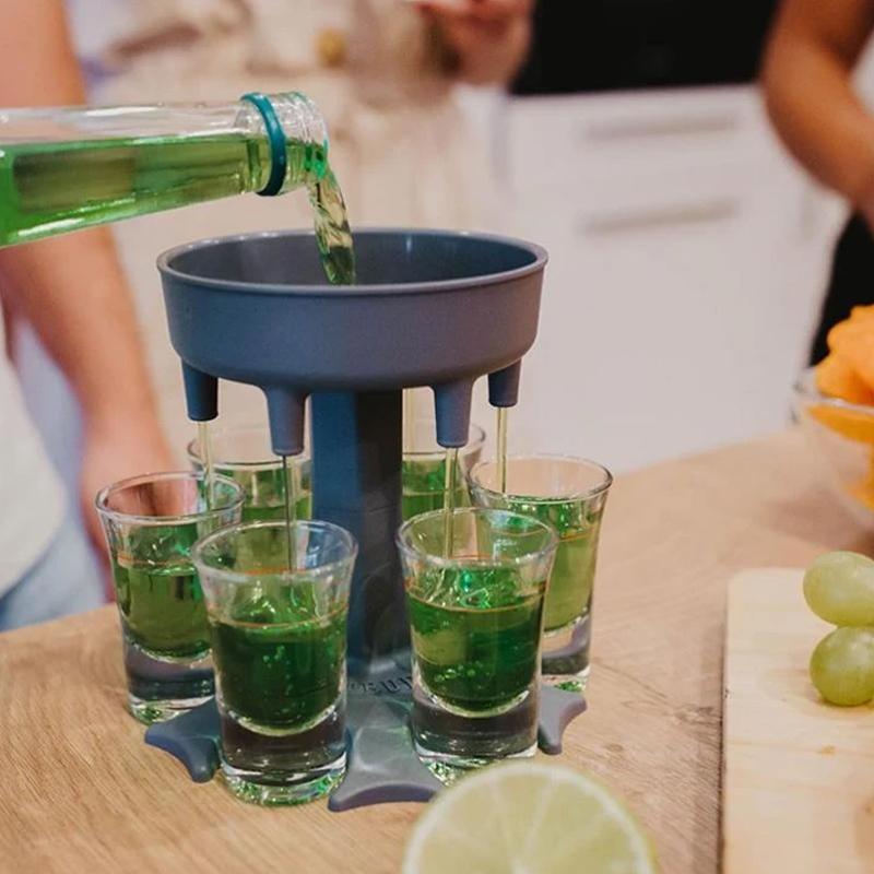 Multi-shot drankdispenser – voor 6 glazen – voor feestjes en sociale evenementen
