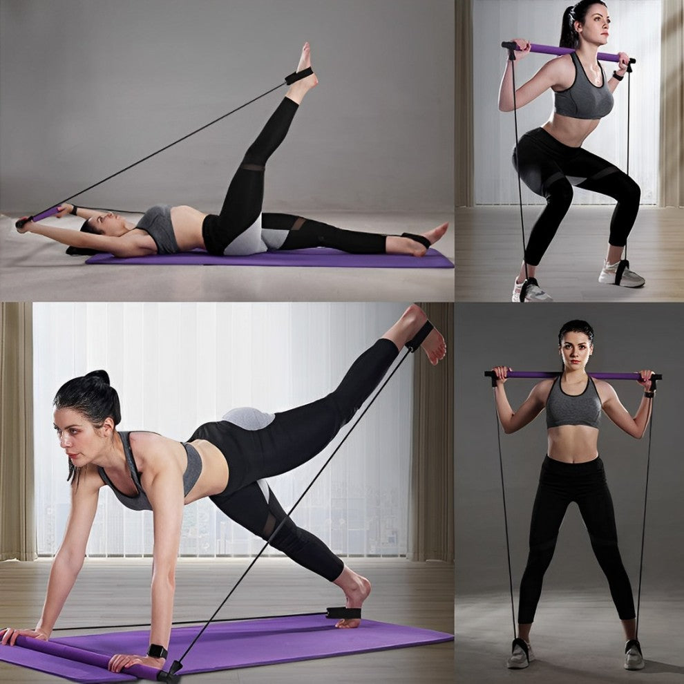 Fitness Weerstandsstok – Voor Thuisworkouts – Met Verstelbare Handvaten