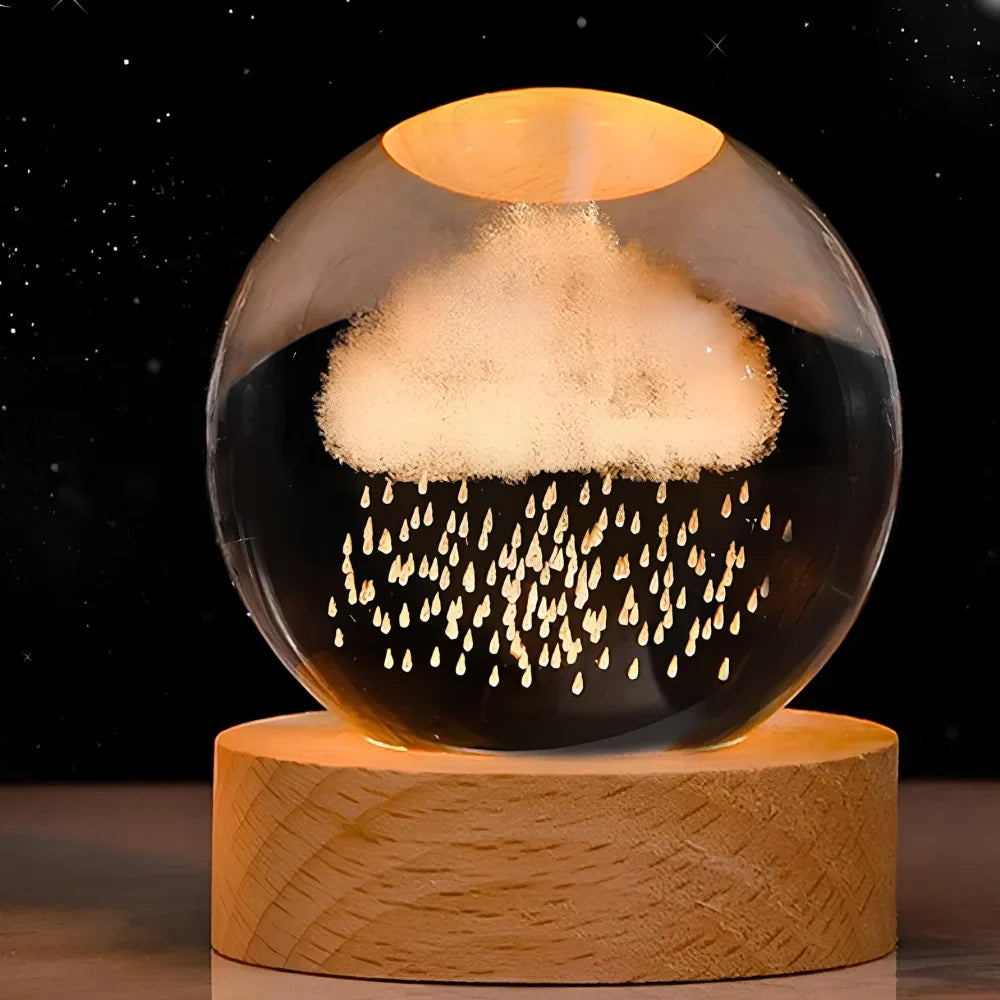 Galaxy Lamp – LED – Houten Voet – Voor Sfeervolle Verlichting