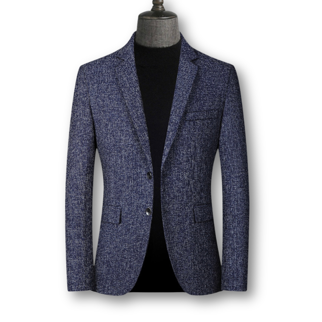 Heren Blazer – Klassieke Pasvorm – Tweed Stof – Voor Formele Gelegenheden