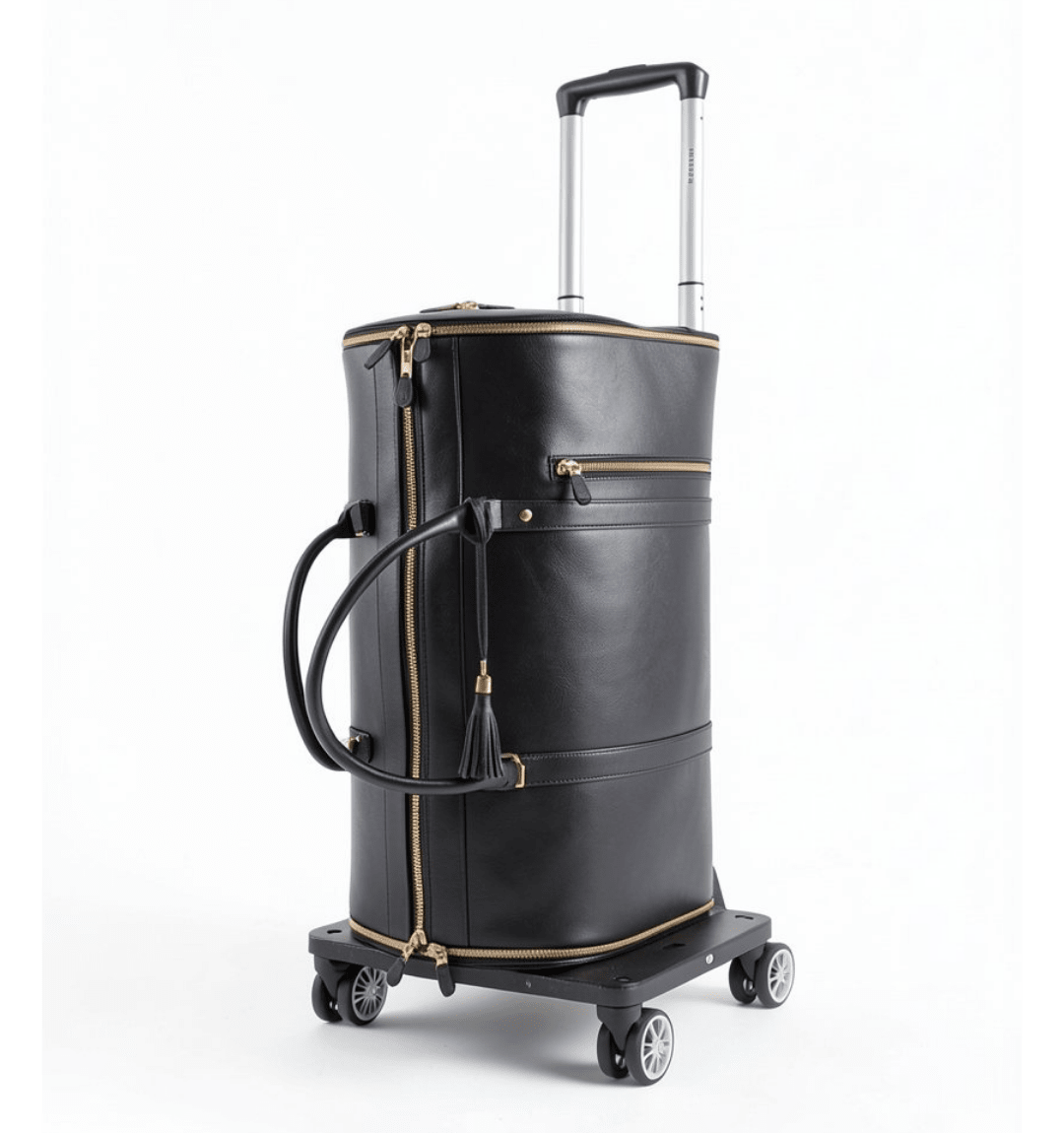 Fittershape Luxe Mega Bag – handbagage met rolwielen & vouwvrij