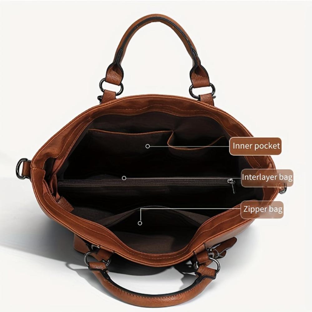 Vintage Schoudertas – Ruim Ontwerp – Stevige Handvaten – Voor Dames