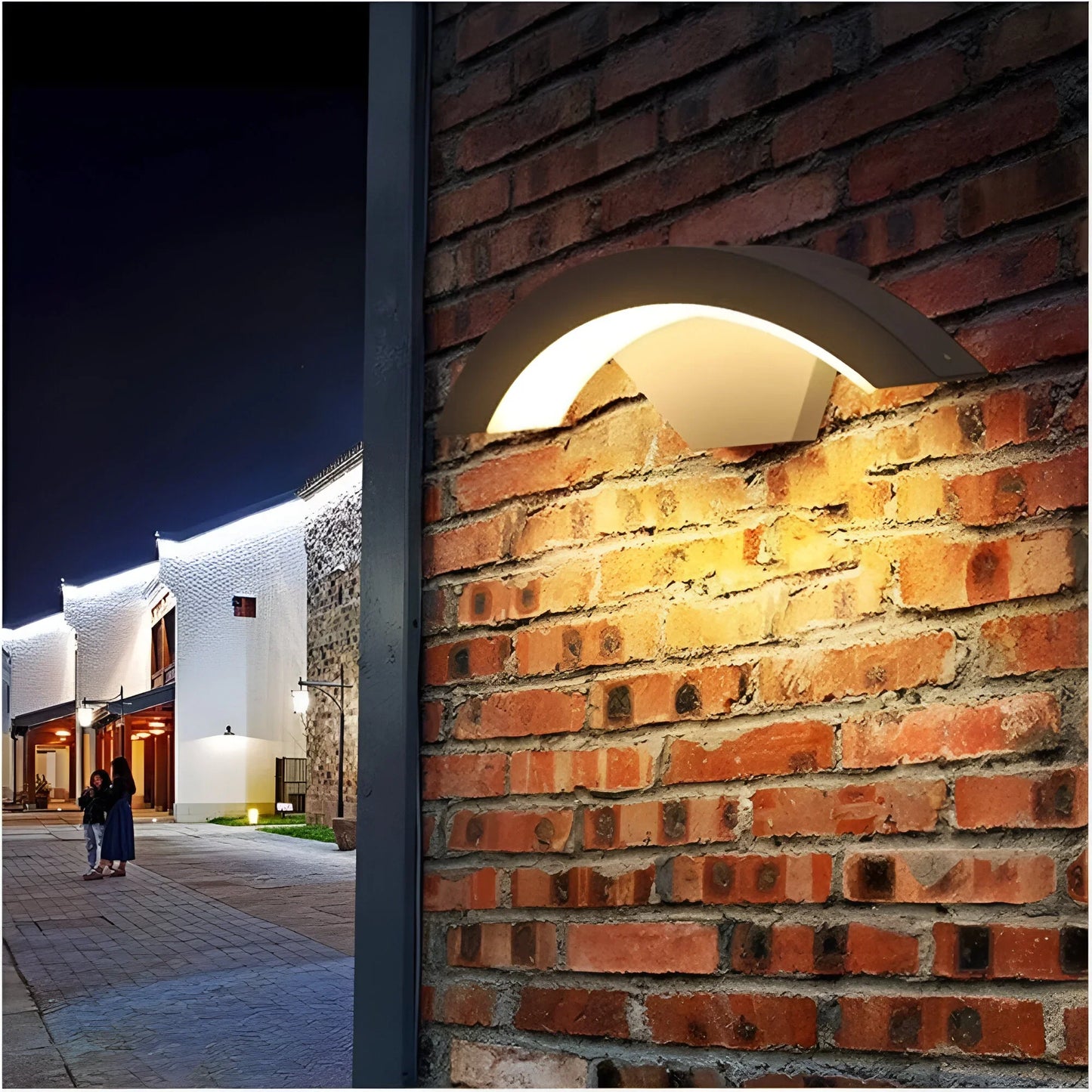 Wandlamp – LED verlichting – Moderne boogvorm – Voor buiten of tuin