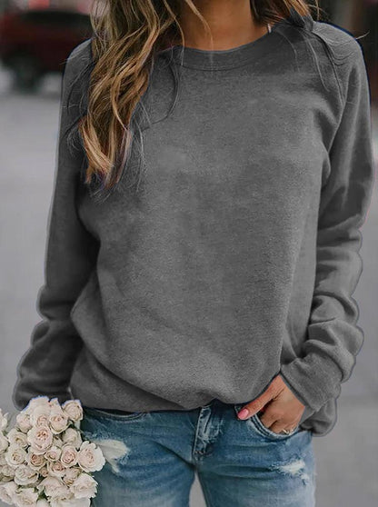 Dames Sweater – Effen Kleur – Zachte Stof – Voor Casual Outfits