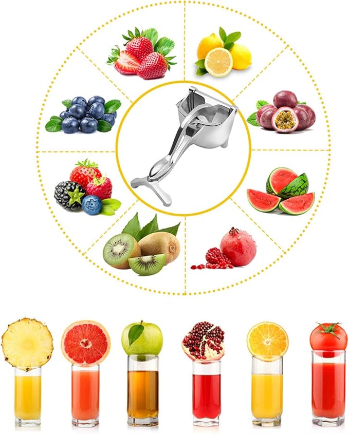 Handmatige fruitsappers – roestvrij staal – voor het maken van vers fruitsap