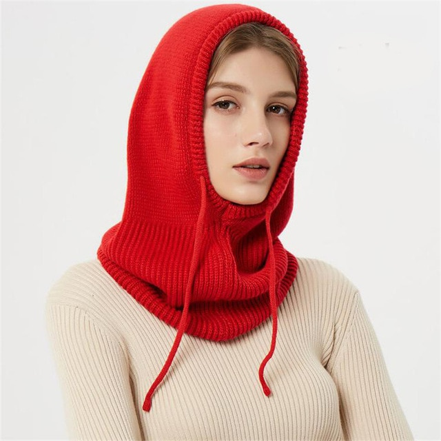 Hoodie Sjaal – Dikke brei – Verstelbare trekkoord – Voor koude dagen