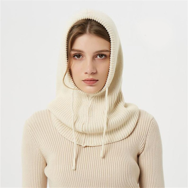 Hoodie Sjaal – Dikke brei – Verstelbare trekkoord – Voor koude dagen