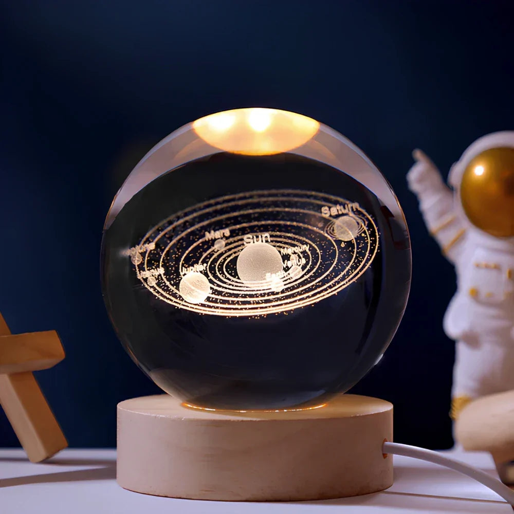 Galaxy Lamp – LED – Houten Voet – Voor Sfeervolle Verlichting