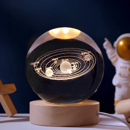Galaxy Lamp – LED – Houten Voet – Voor Sfeervolle Verlichting