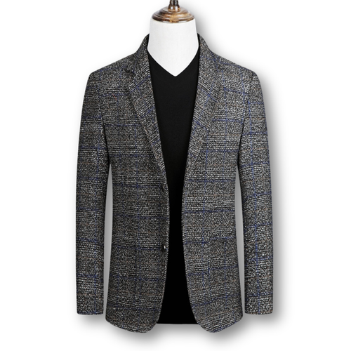 Heren Blazer – Klassieke Pasvorm – Tweed Stof – Voor Formele Gelegenheden