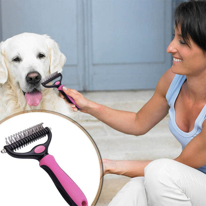 Honden Verzorgingsborstel – Dode Haren Verwijderen – Ergonomisch Handvat – Voor Huisdieren