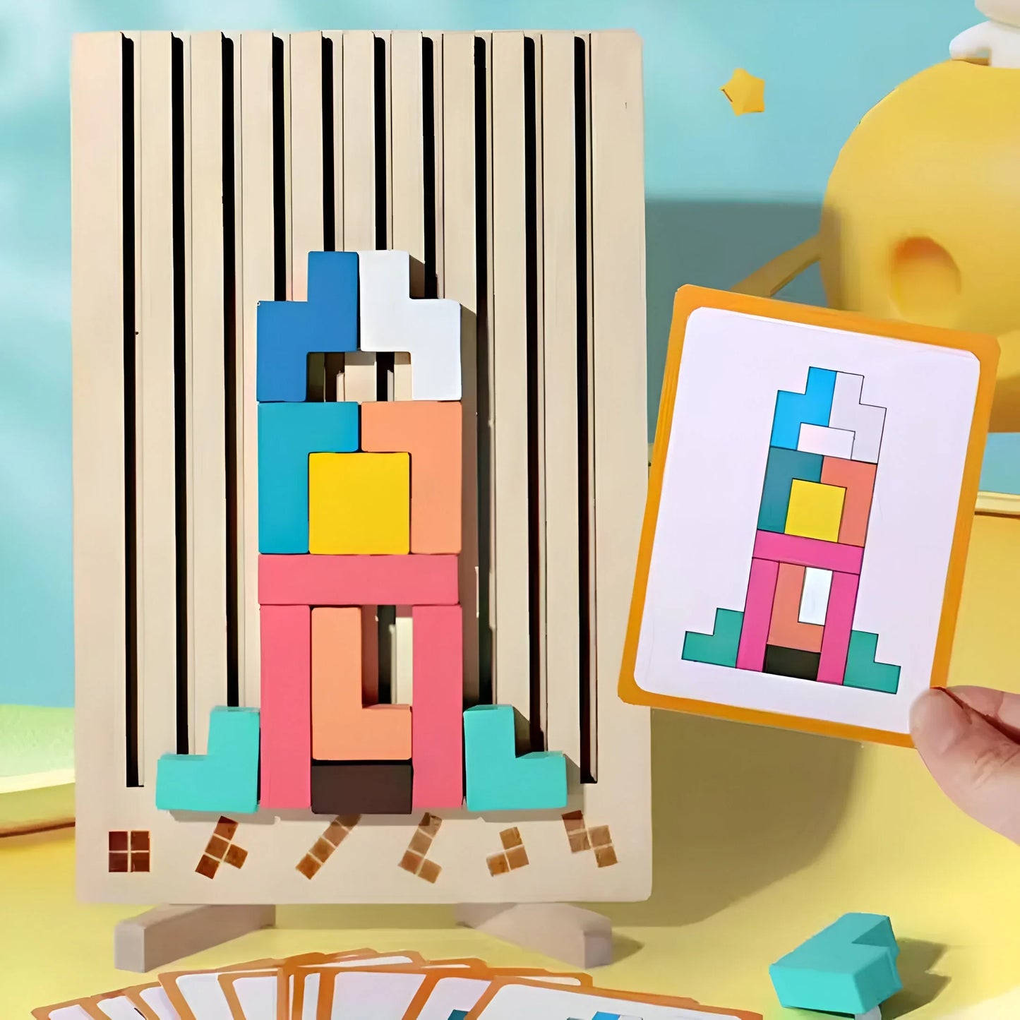 Montessori Tetris Houtspel - Educatief en Leuk Speelgoed