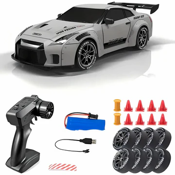RC Auto – Twee Setjes Wielen – Oplaadbaar – Voor Speed & Drift