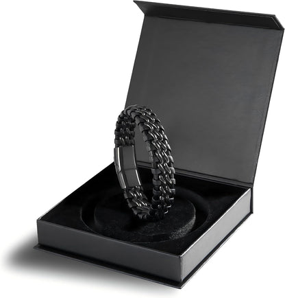 Fittershape Premium Leren Armband – RVS magnetische sluiting
