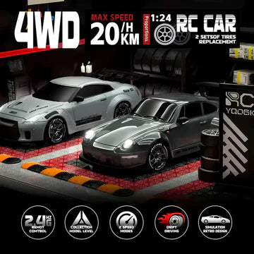 RC Auto – Twee Setjes Wielen – Oplaadbaar – Voor Speed & Drift